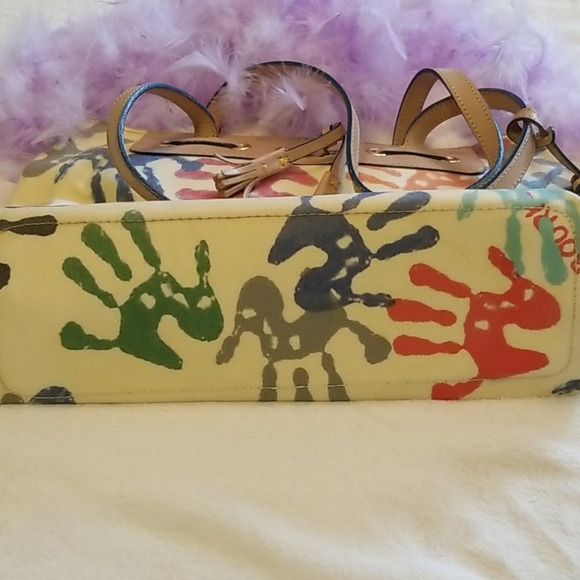 Dooney and Bourke Handprint Multicolored Purse - Picture 6 of 8